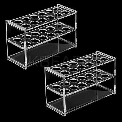 6 Hole Glass Multi-Use Cylinder Tube Display Racks AJEW-WH0596-418B-1
