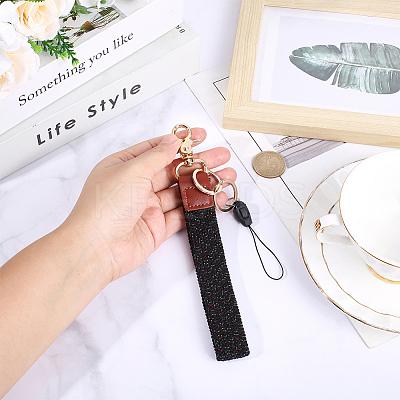 1Pc Nylon Stretch Band Wristlet Keychains KEYC-CL0001-38B-1