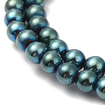 Electroplate Synthetic Magnetic Hematite Beads Strands G-E602-01B-1