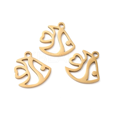 201 Stainless Steel Pendants STAS-I199-D01-G-1