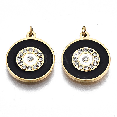 316 Surgical Stainless Steel Enamel Charms STAS-S116-380A-G-1