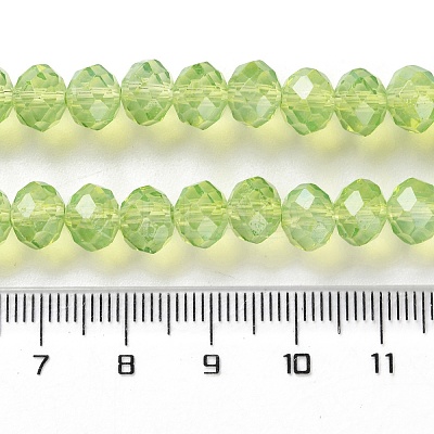 Baking Paint Transparent Glass Beads Strands DGLA-A034-J8MM-D07-1