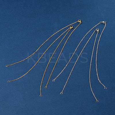 4Pcs 2 Colors 304 Stainless Steel Cable Chain Necklace Making STAS-FS0001-80-1