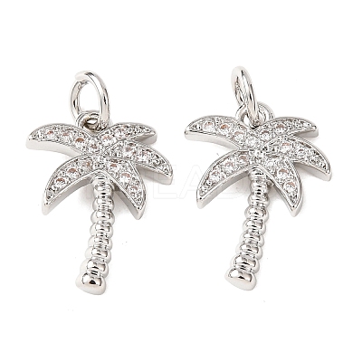 Brass Micro Pave Cubic Zirconia Pendants ZIRC-K070-38P-1