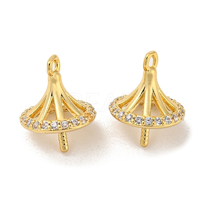 Brass Micro Pave Cubic Zirconia Pendants FIND-Z030-09G-1
