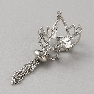 Brass Pearl Cage Pendant Mounting KK-WH0064-06P-1