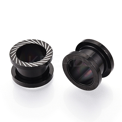 316 Surgical Stainless Steel Grooved Beads STAS-N103-08B-EB-1