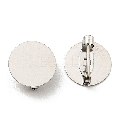 Non-Tarnish 201 Stainless Steel Tray Brooch STAS-Q246-01C-P-1