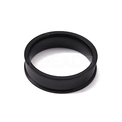 201 Stainless Steel Grooved Finger Ring Settings LS-STAS-WH0027-27D-EB-1