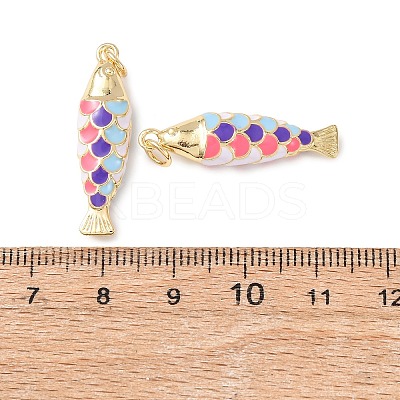 Brass Enamel Pendants KK-C143-44B-G04-1