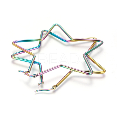 304 Stainless Steel Hoop Earrings STAS-D171-06A-M-1
