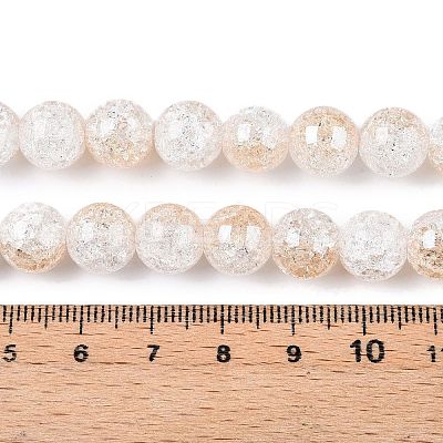 Electroplated Crackle Glass Beads Strands X-EGLA-N014-10mm-02-1