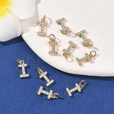 SHEGRACE Brass Micro Pave Clear Cubic Zirconia Pendants XGRQ29104-394G-I-1