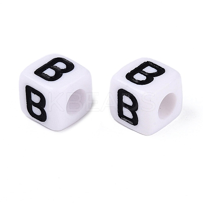Opaque Acrylic Beads SACR-N020-04A-B-1