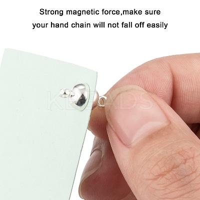 Brass Magnetic Clasps with Loops MC019-S-1