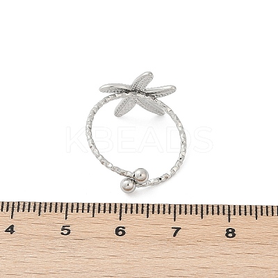 304 Stainless Steel Open Cuff Rings LS-RJEW-D306-02P-1