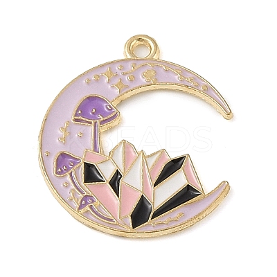 Tarot Style Alloy Eanaml Pendants PALLOY-S184-02G-B-1