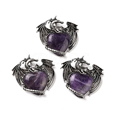 Natural Amethyst Pendants G-A207-03AS-05-1