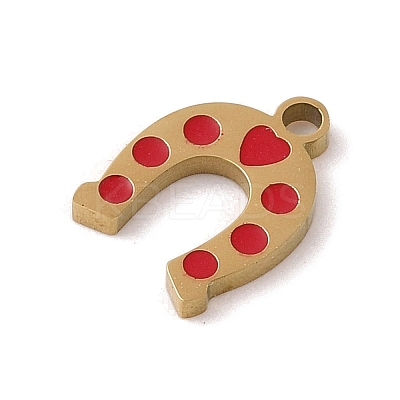 Ion Plating(IP) 304 Stainless Steel Enamel Charms STAS-Z083-04G-1