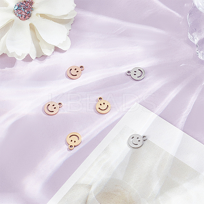 6Pcs 3 Colors 304 Stainless Steel Charms STAS-LP0001-31-1