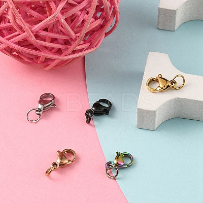5Pcs 5 Colors 304 Stainless Steel Lobster Claw Clasps STAS-YW0001-57-1
