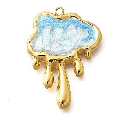 304 Stainless Steel Enamel Pendants LS-STAS-Q347-04G-1