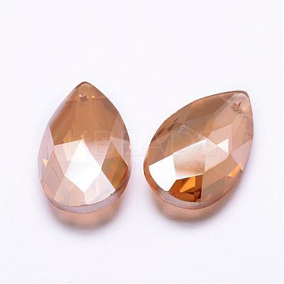 Electroplate Glass Pendants EGLA-K011-03-1