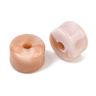 Two-Color Opaque Acrylic Imitation Gemstone Beads AC-CBA3EFE-02C-1