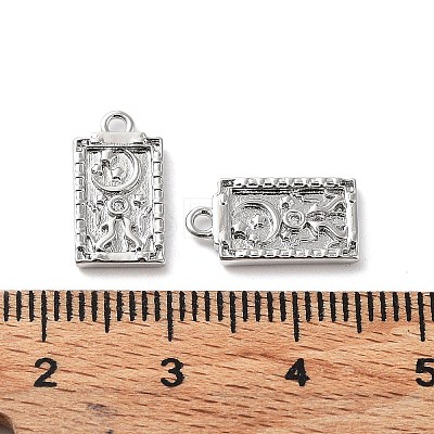 Rack Plating Brass Micro Pave Cubic Zirconia Pendants KK-K333-91P-1