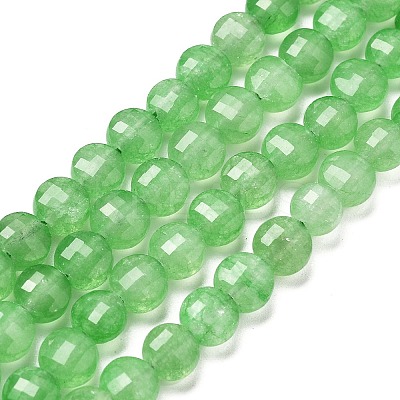 Natural Dyed White Jade Beads Strands G-C179-A6mm-05-1