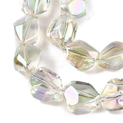 Electroplate Glass Beads Strands EGLA-T021-10C-1