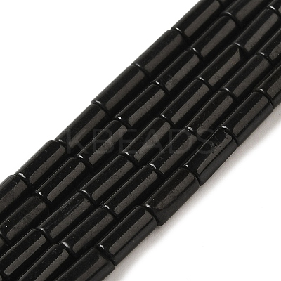 Natural Black Stone Beads Strands G-B091-A16-01-1