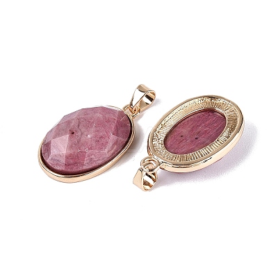 Natural Rhodonite Pendants G-Q606-92G-08-1