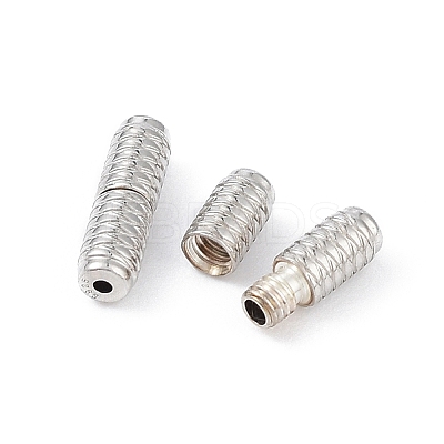 Anti-Tarnish Rhodium Plated 925 Sterling Silver Screw Clasps STER-K173-07P-1