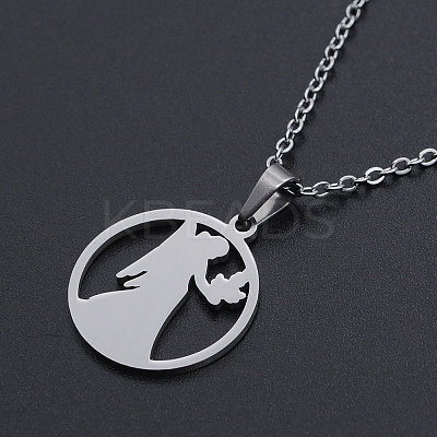 Non-Tarnish 201 Stainless Steel Pendants Necklaces NJEW-S105-JN626-6-1