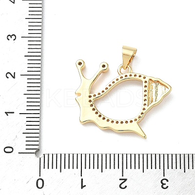 Brass Micro Pave Cubic Zirconia Pendants KK-D426-19A-G-1