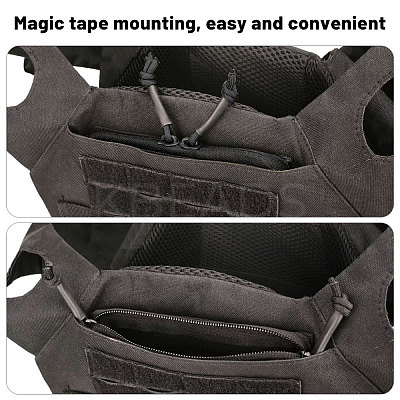 Nylon & Plastic Outdoor Tactical Vest Zipper Strip DIY-WH0128-60C-1