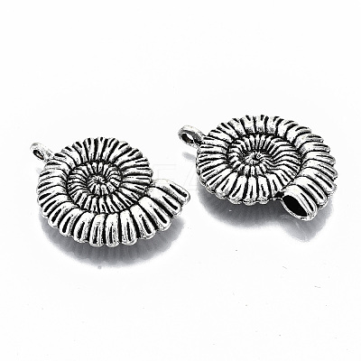 Tibetan Style Alloy Pendants TIBEP-N009-021AS-RS-1