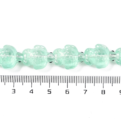 Transparent Glass Enamel Beads Strands GLAA-B021-06E-1
