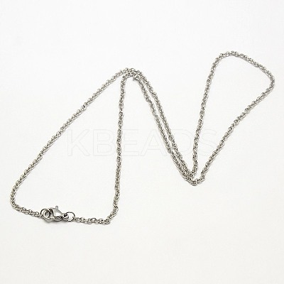 Tarnish Resistant Trendy Unisex 304 Stainless Steel Cable Chain Necklaces NJEW-M057-A-01-1