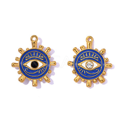 304 Stainless Steel Enamel Pendants STAS-OY016-60G-1