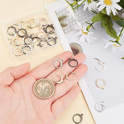 40Pcs 4 Colors 304 Stainless Steel Leverback Earring Findings STAS-UN0029-67-1