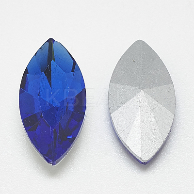 Pointed Back Glass Rhinestone Cabochons RGLA-T083-7x15mm-11-1