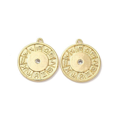 Brass Micro Pave Cubic Zirconia Pendants KK-D388-09G-1