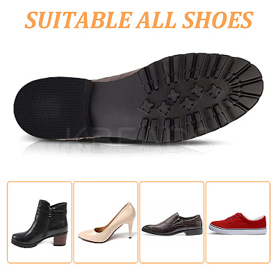 6 Pairs Anti Skid Rubber Shoes Bottom DIY-BC0009-92-1