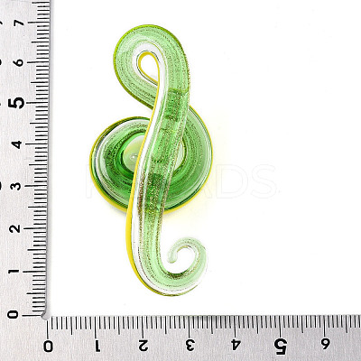 Handmade Gold Sand Lampwork Big Pendants LAMP-T023-08D-1