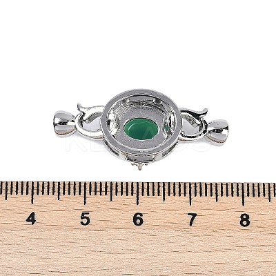 Brass Micro Pave Clear Cubic Zirconia Fold Over Clasps KK-U043-54P-02-1