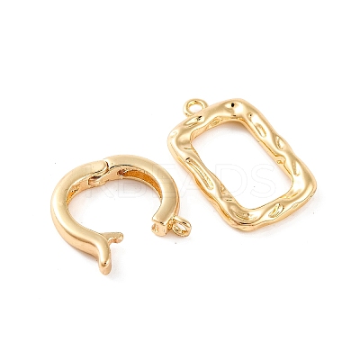 Brass Fold Over Clasps KK-U016-09G-1