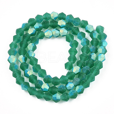 Imitate Austrian Crystal Bicone Frosted Glass Beads Strands EGLA-A039-T3mm-MB10-1