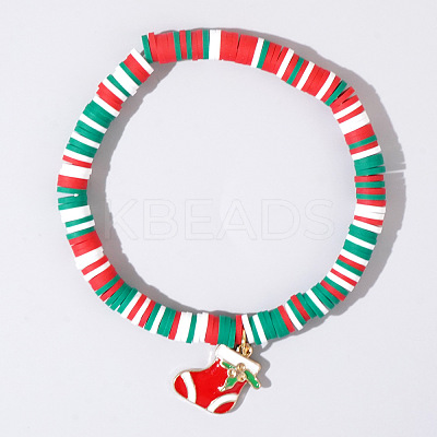 Christmas 304 Stainless Steel Enamel Charm Bracelets AH2991-32-1